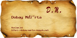Dobay Márta névjegykártya